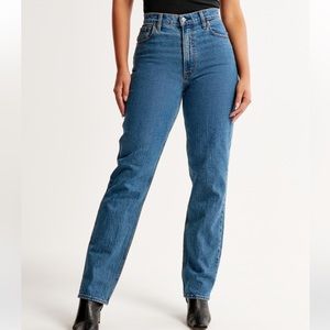 Abercrombie curve love ultra high rise 90s straight jean